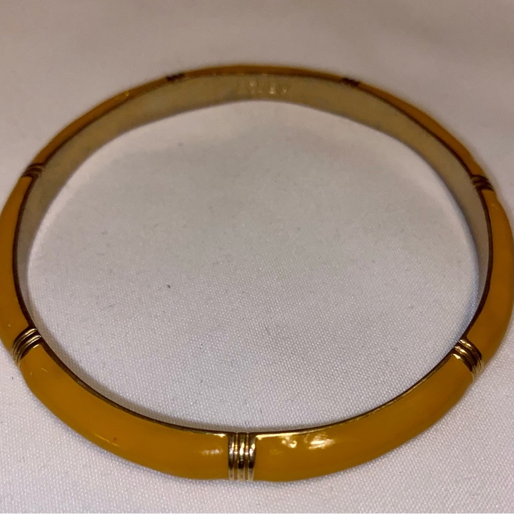 J. Crew Yellow Bamboo Bangle Bracelet